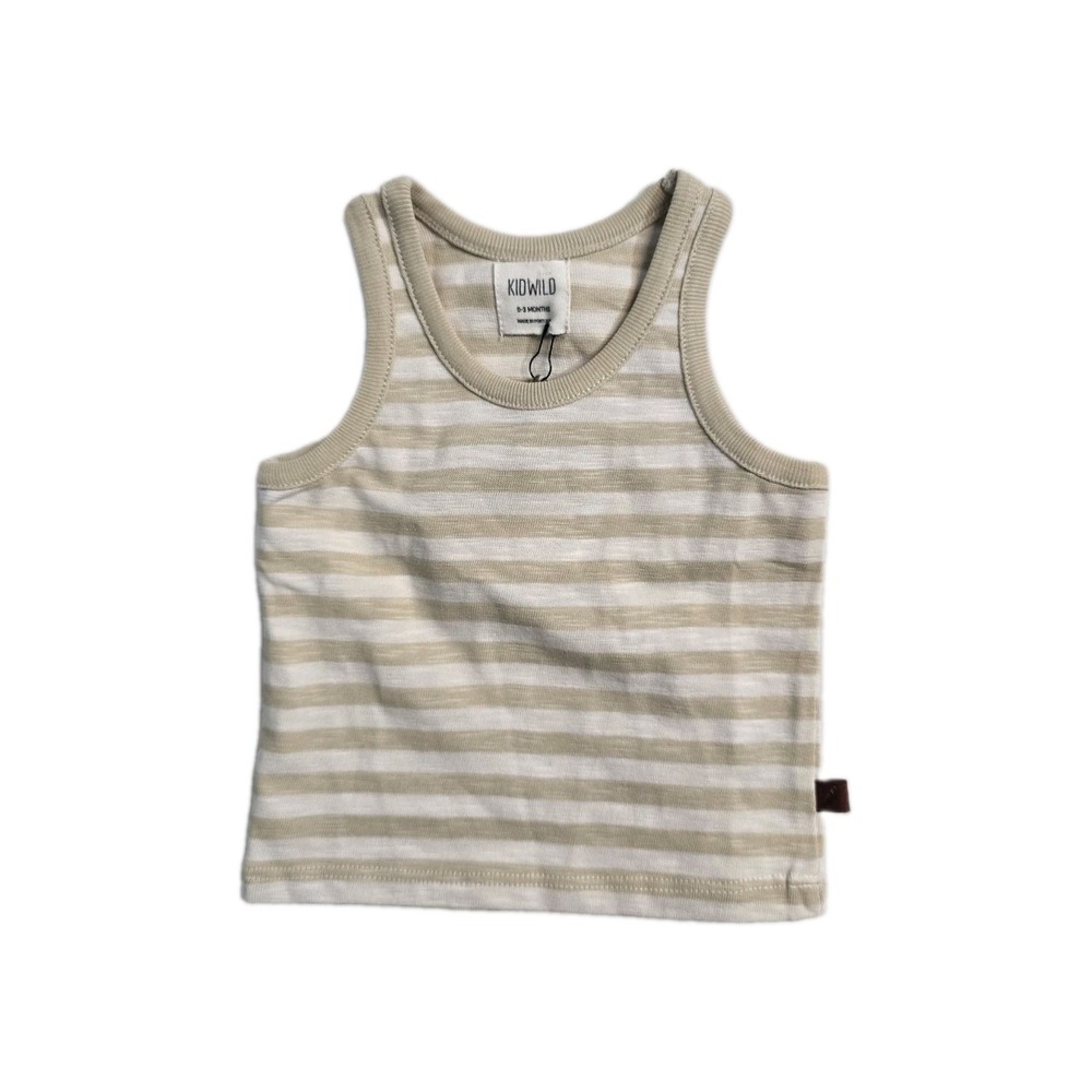 Kidwild Baby Boys  Organic  Tankntop 0-3 Months  Desert Striped  NWT